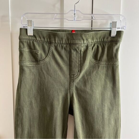 Spanx Jeanish Shaping Ankle Leggings Pants Pull On Olive Green Sz S - Picture 5 of 14
